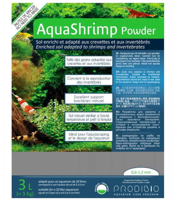 PRODIBIO - AquaShrimp Powder 3 kg + Bacterkit soil 6 ampoules