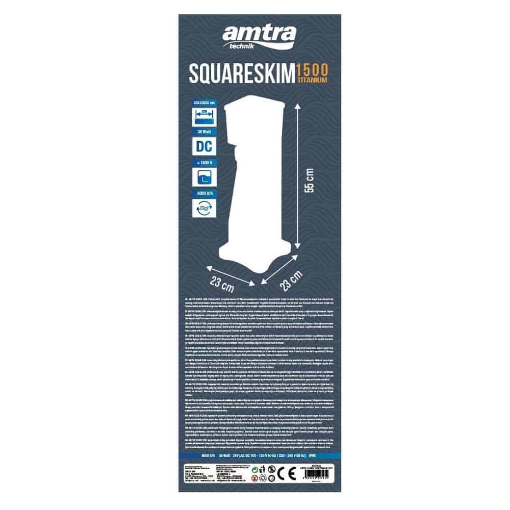 Amtra - SQUARE SKIM 1500 TITANIUM  - schiumatoio marino professionale