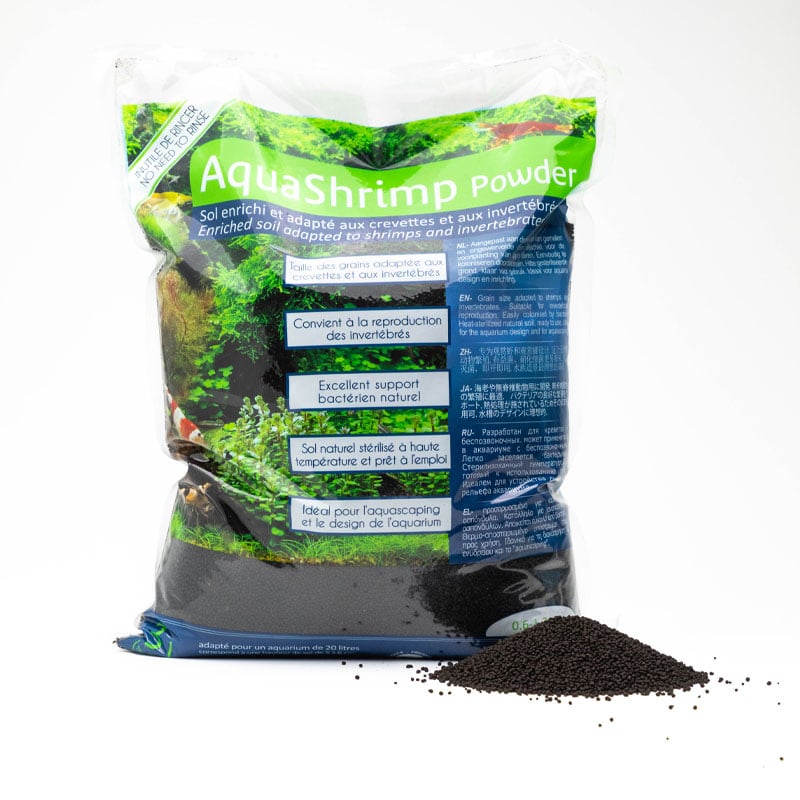 AQUA SHRIMP POWDER 3 Kg - soil completo aquascaping + Bakterkit 6 ampolle gratis